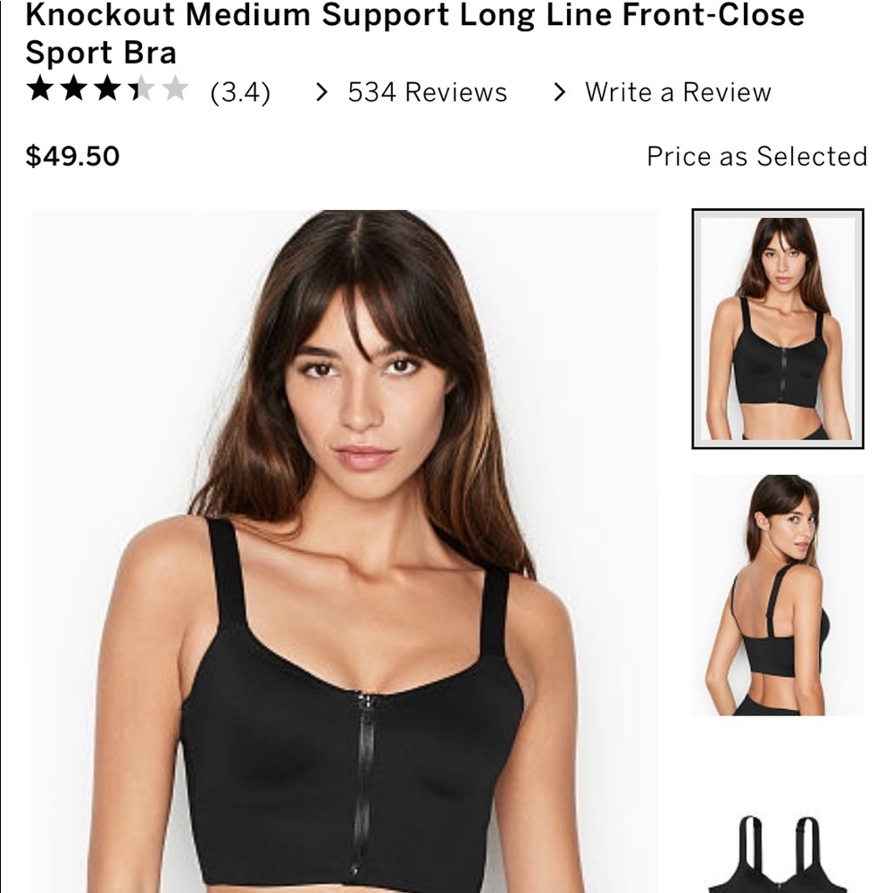 Knockout Medium Support Front-Close Sport Bra